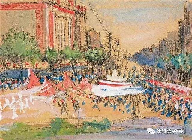 24幅国庆画作大盘点，毛*东泽**亲自题句：“江山如此多娇”