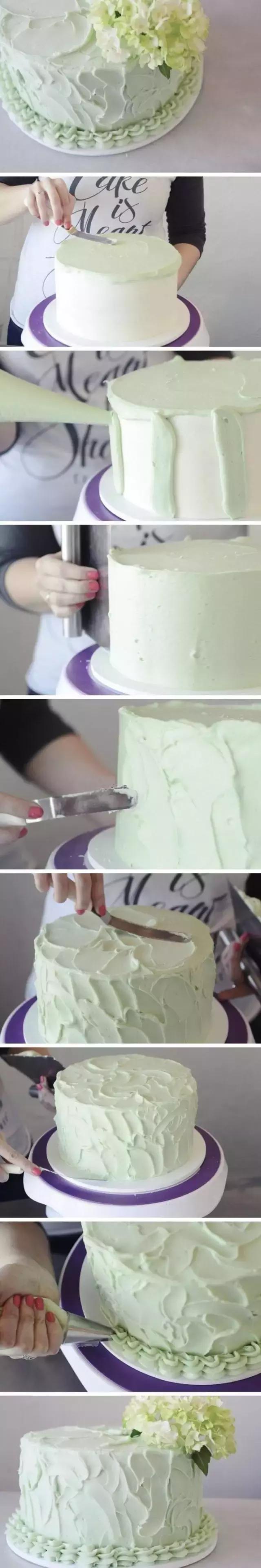 蛋糕抹面加色的技巧和手法,蛋糕抹面新手教程抹刀尺寸