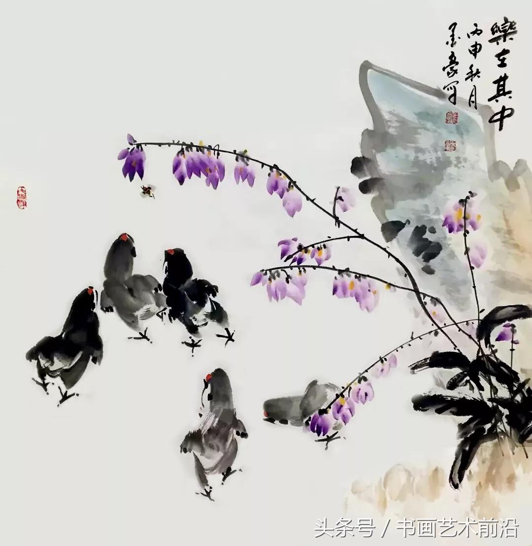 独具一格写意人物毛笔画,墨豪画鸡独具一格