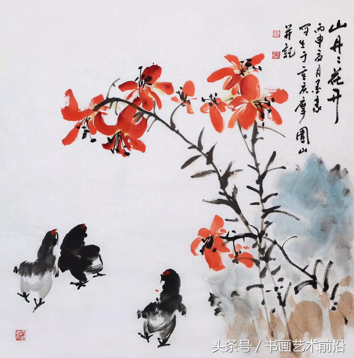 独具一格写意人物毛笔画,墨豪画鸡独具一格