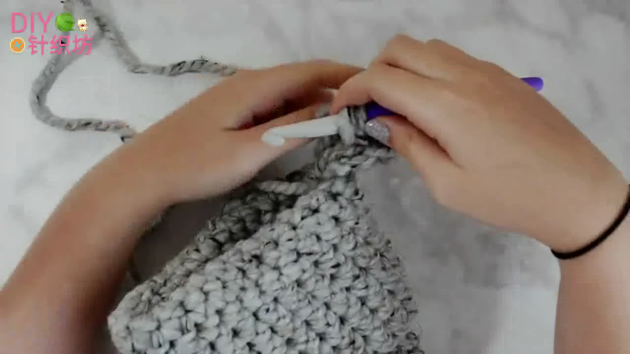 「时尚针织」平针钩织保暖长筒毛线袜