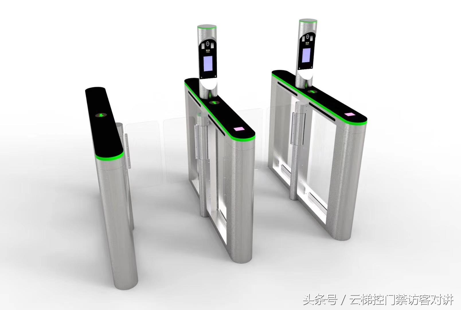 动态人脸考勤门禁机设置,防尾随双门无人值守人行道闸