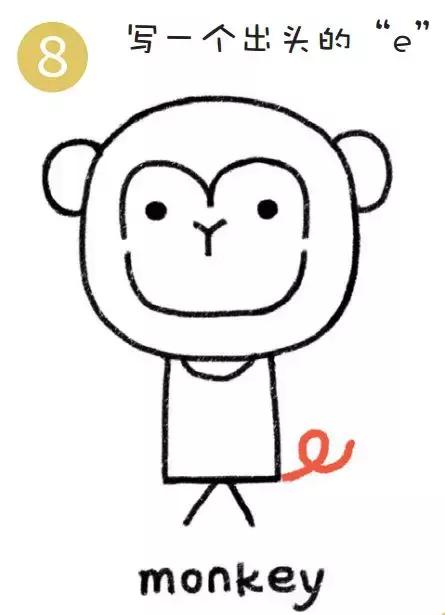 26个字母动物简笔画图片大全,用字母来画画简笔画