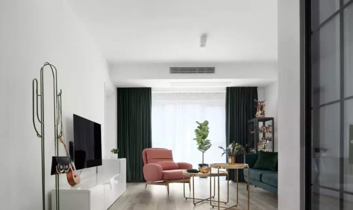 北欧82平小户型装修效果图,79平米北欧小窝