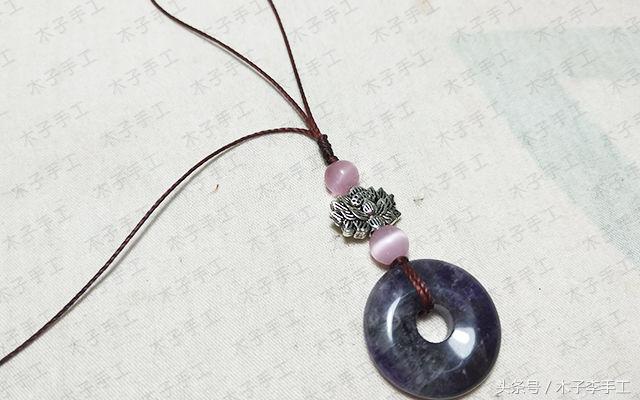 钥匙挂绳编织教程加银平安扣,怎么编织平安扣挂绳