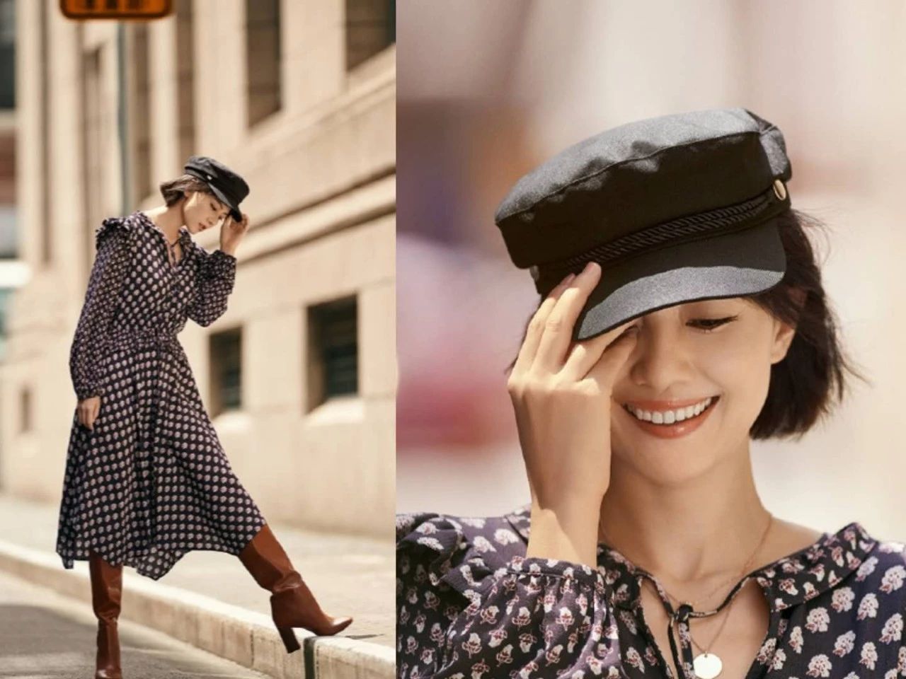 周冬雨穿牛油果绿连衣裙,周冬雨穿芭莎裙