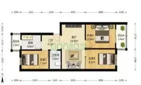 滨河西里中区5号楼一单元,滨河西里北区一居室的户型图