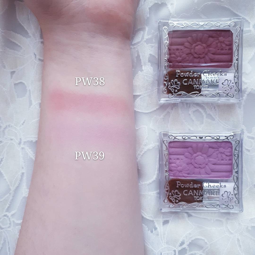 canmake花瓣腮红试色,canmake井田五色花瓣腮红怎么选