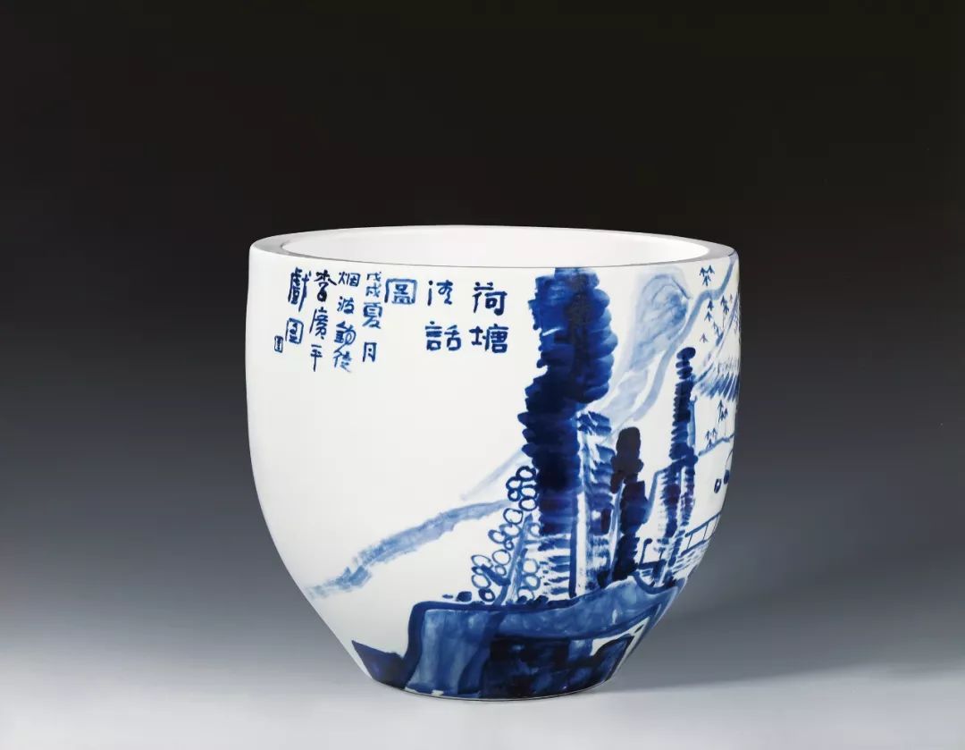 古涧一枝梅,梅兰竹菊手绘釉上彩瓷板画