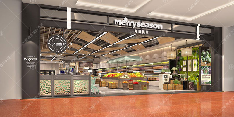 连锁超市门头设计大气,超市门头招牌设计技巧