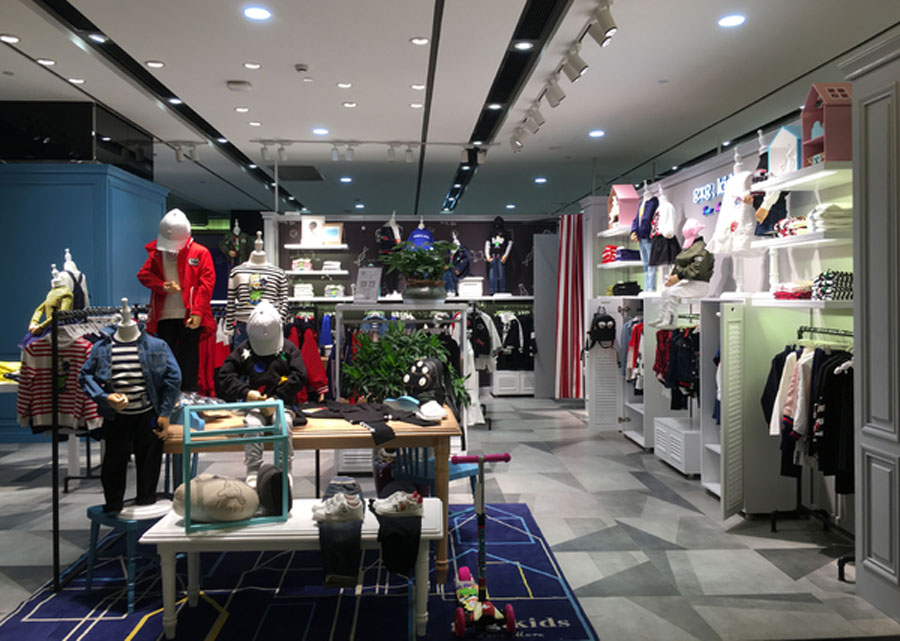 儿童服装店面设计装修效果图,儿童服装专卖店