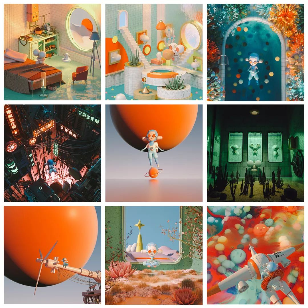 插画师阴郁风格,插画师夏日配色