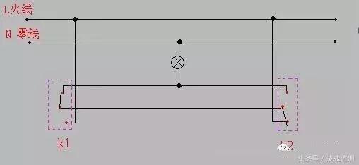 两个开关同时控制一个灯电路图,两个开关控制不同的2个灯