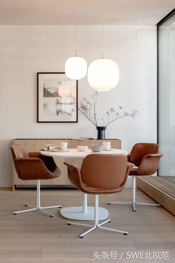 2.7米宽的餐厅怎么放圆餐桌,北欧实木圆餐桌