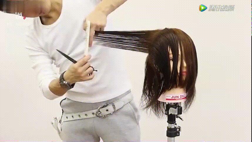 零基础剪长碎发最快的方法,粗头发怎样剪自然的碎发