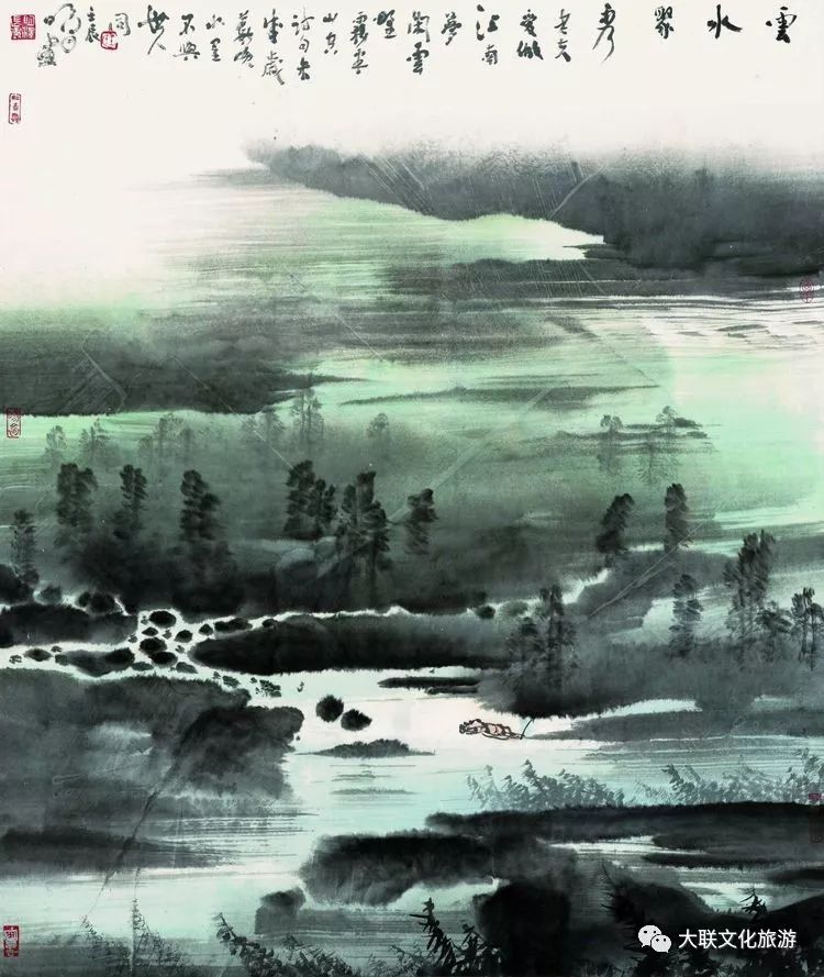 北派山水名家邀请展,荆山楚水山水作品欣赏