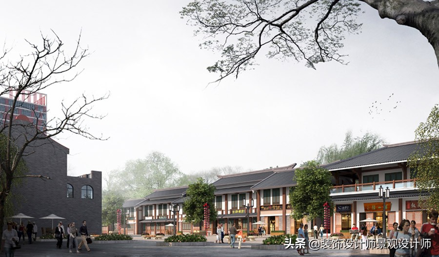 仿古建筑商业街设计图片,仿古建筑一条街效果图