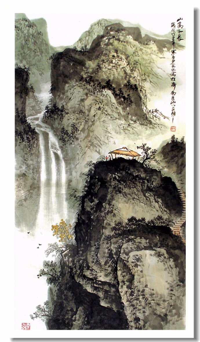 尹延水山水画作品,苏州市水墨山水画