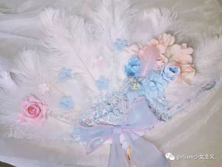 lolita轻小扇,lolita花朵团扇教程