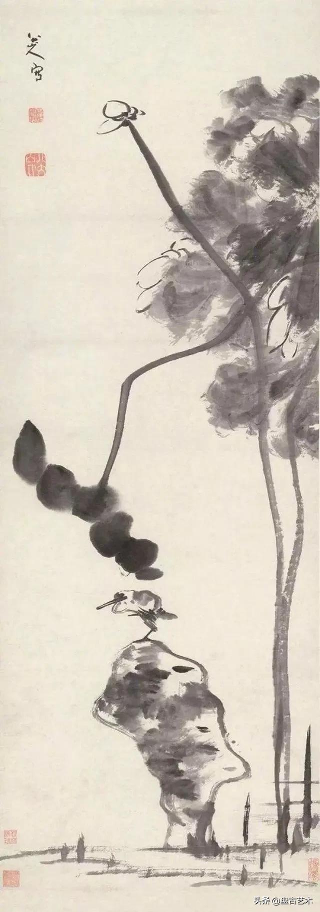 画出艺术家人生大寂寞的国画艺术作品——盘古油画艺术