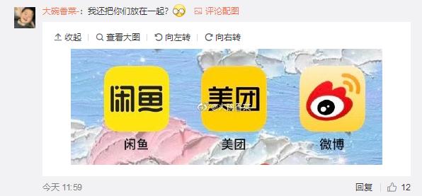网友吐槽美团、闲鱼APP太像总点错闲鱼把傲娇淘宝放出来了