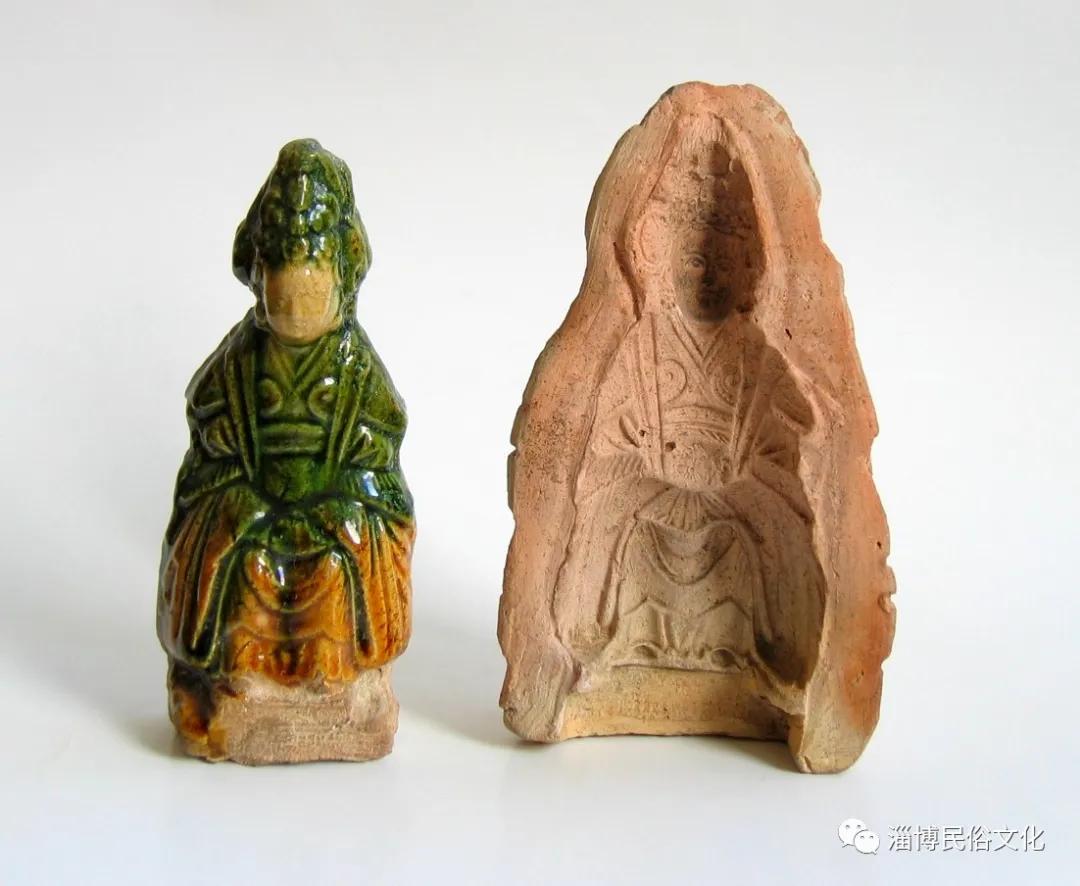 山东淄博窑三彩金代武士俑,淄川陶瓷工艺品