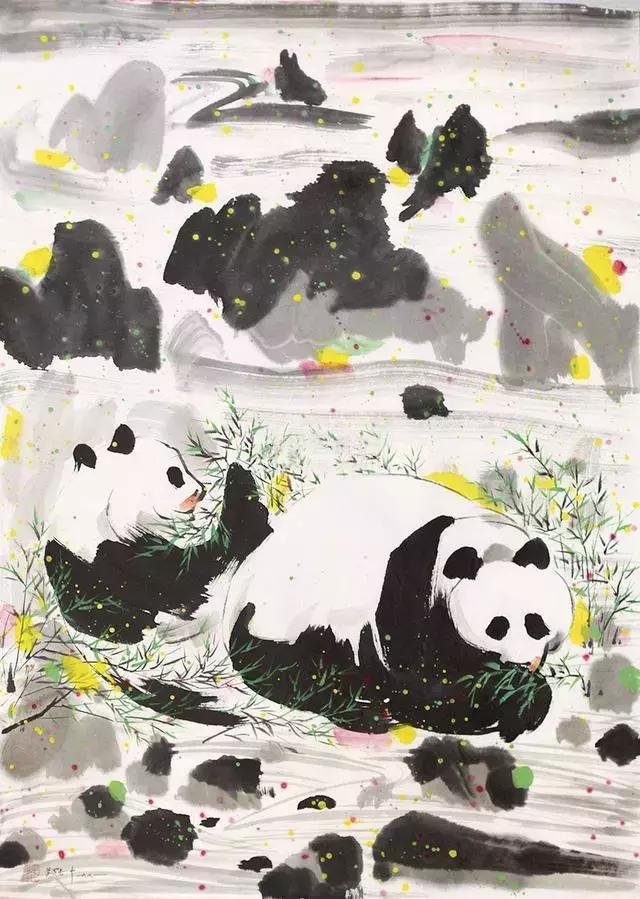 中国的国宝熊猫谁最可爱,国宝级写意熊猫