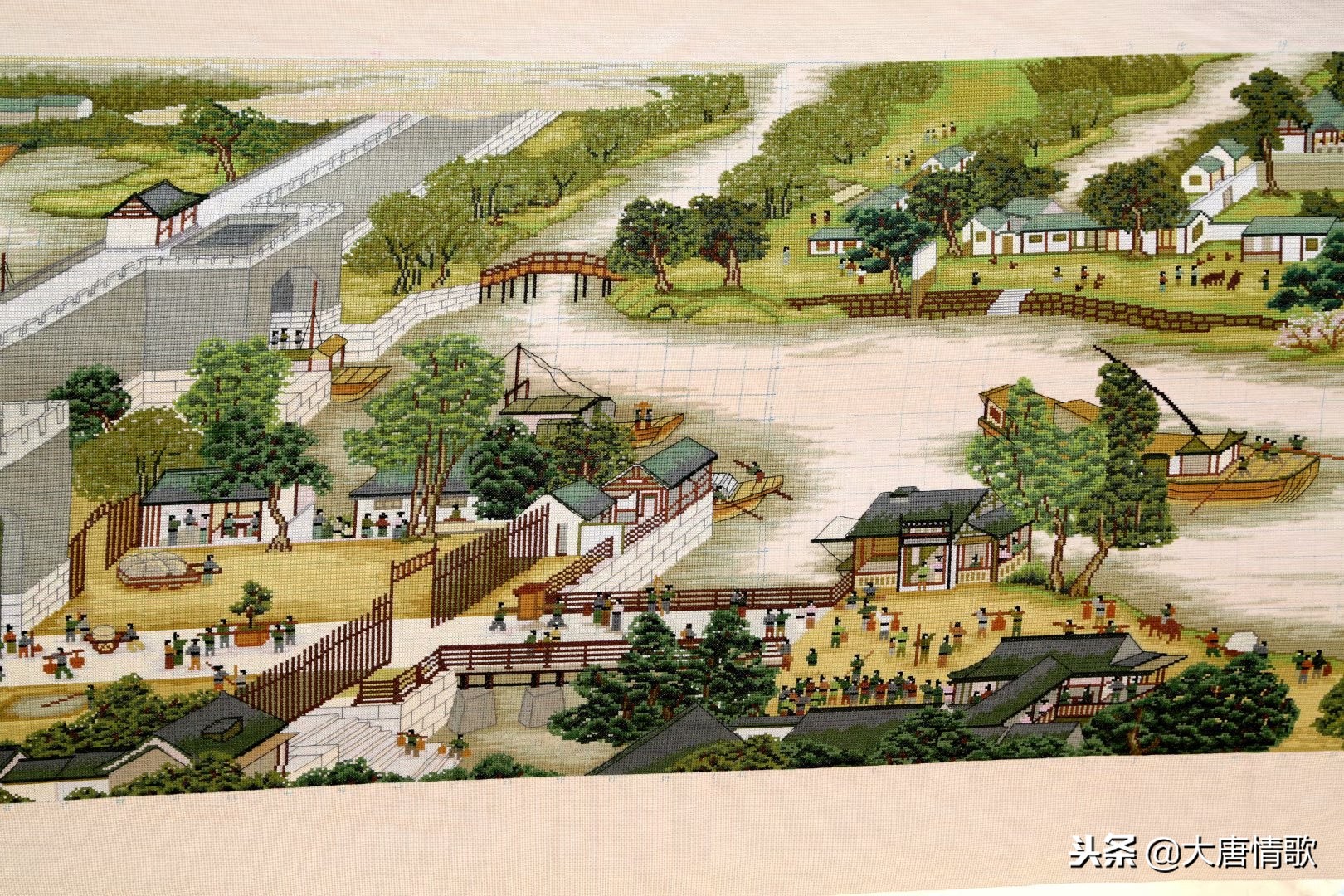 十字绣清明上河图完整照片,清明上河图十字绣真实视频