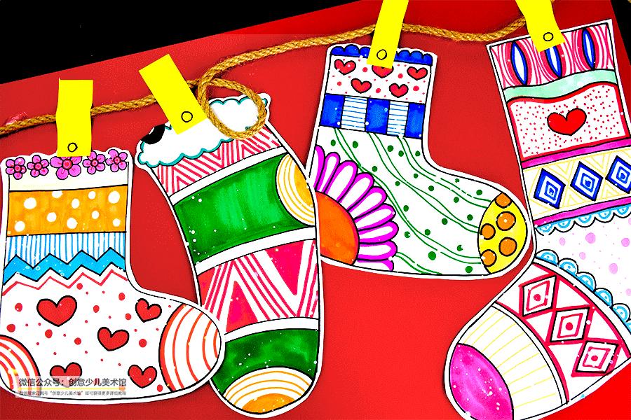 袜子线描,线描画袜子简单