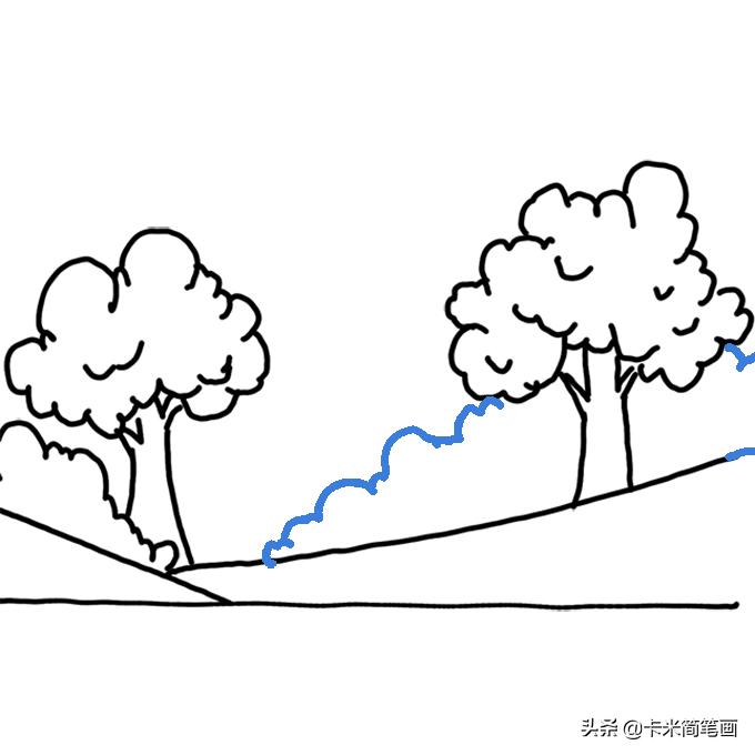 森林简笔画简单又漂亮幼儿园,森林简笔画简单又好看