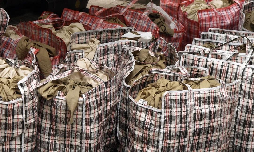 今年流行红白蓝袋,红白蓝编织袋香港