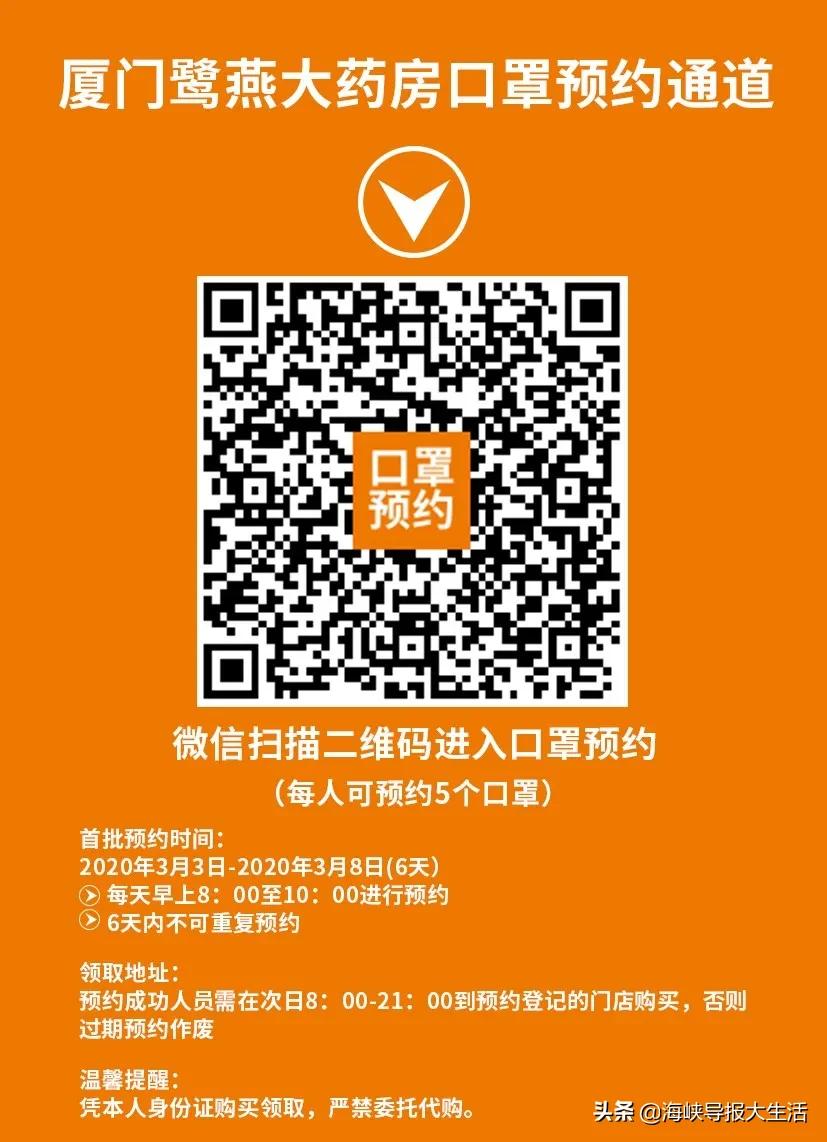 紧急通知!厦门新增口罩预约购买通道!永辉再向福州投放50万个平价口罩