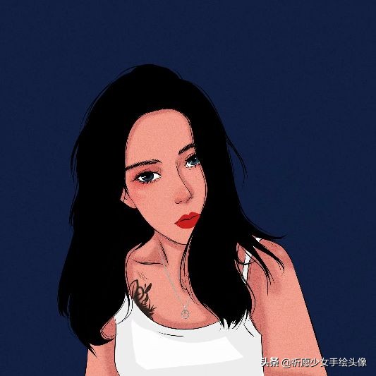 手绘头像帅女,撩人手绘头像女