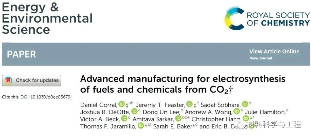 《EES》：创纪录的乙醇收率！先进制造工艺助力二氧化碳处理