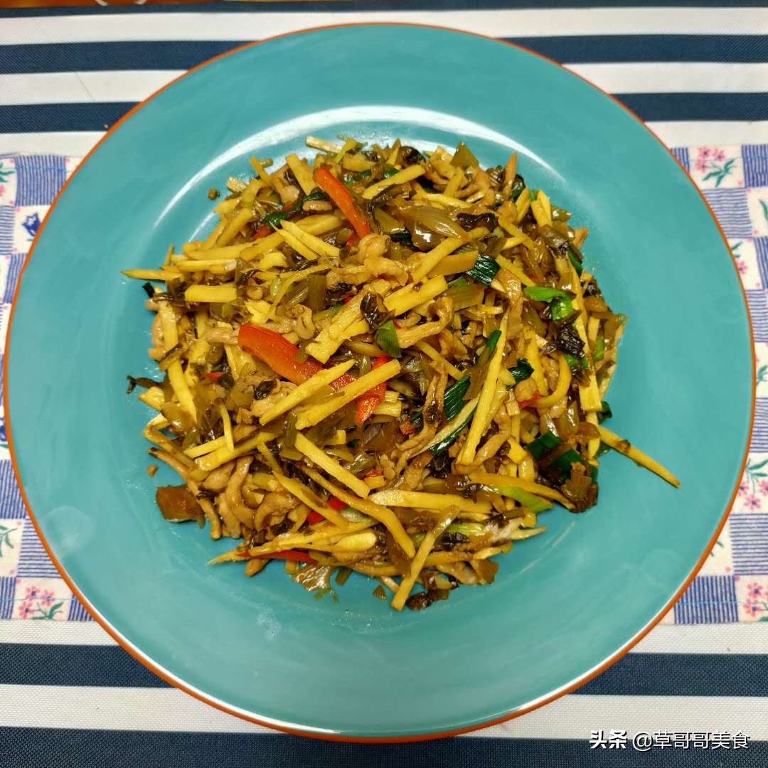下饭菜香脆笋咸菜做法,家常爽口笋丝