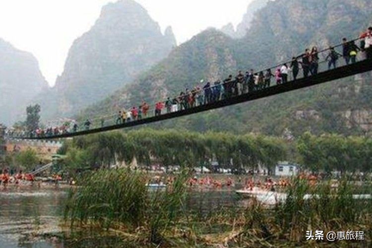 十渡铁索桥玻璃栈道,北京一日游八奇洞