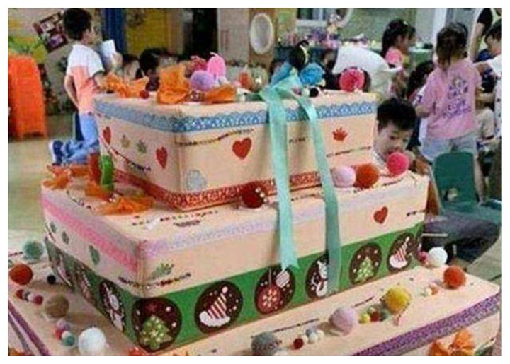 为了给儿子难忘的生日，宝妈送高级蛋糕到幼儿园分享，结果搞砸了