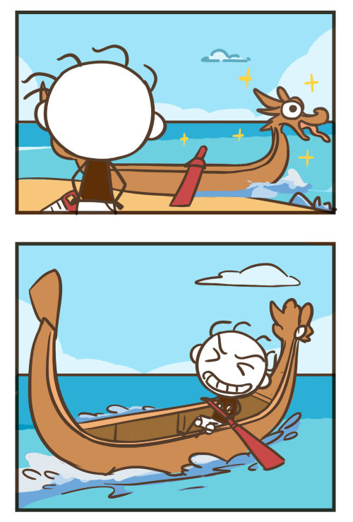 徒手造龙舟，史小坑回家过端午！——游戏漫画