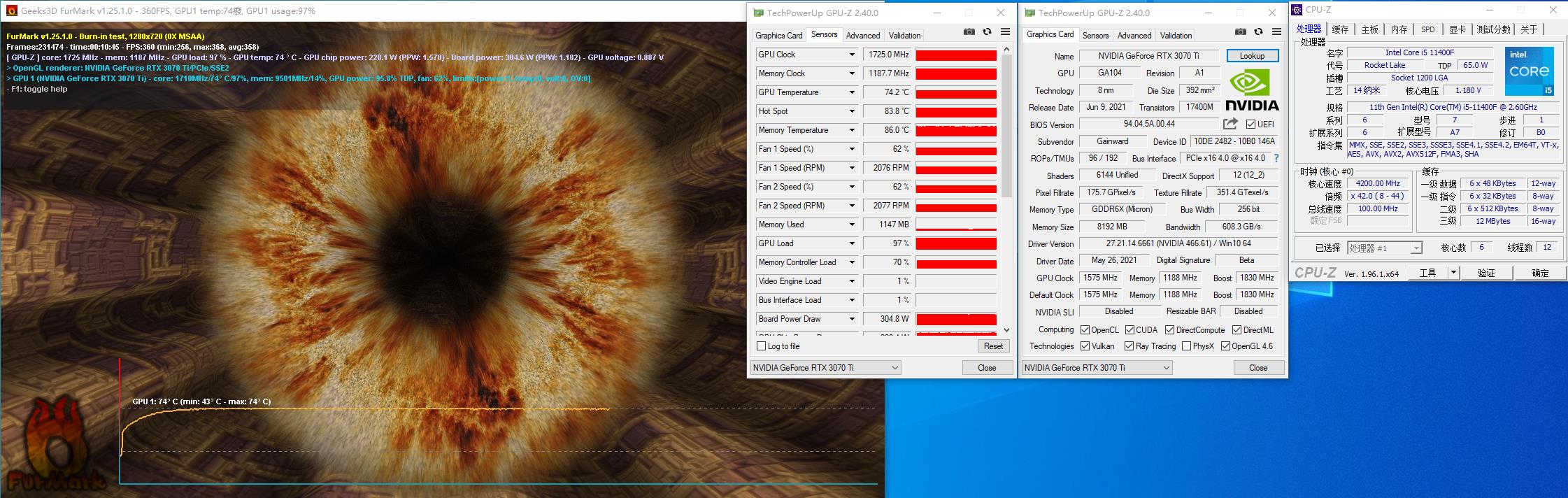 耕升3070ti星极皓月和耕升炫光,耕升炫光3070ti跑分