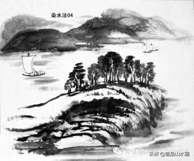 曾刚山水画视频水的画法,山水画教程水粉画