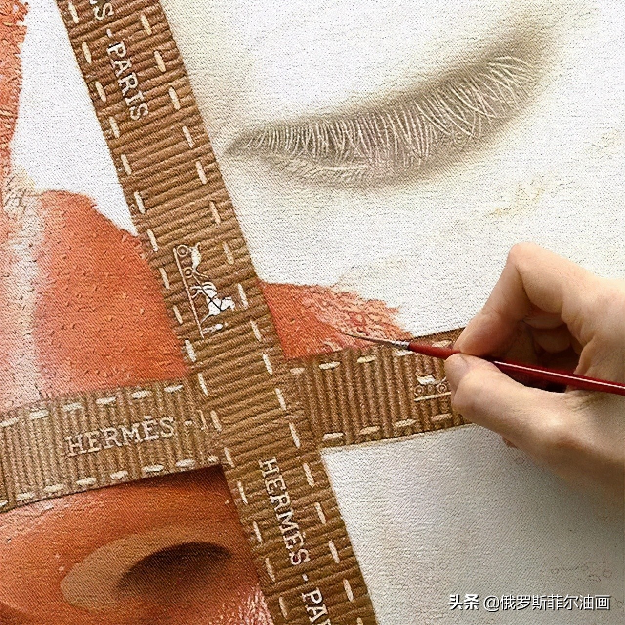 美女画家画美女，怎么看怎么美，看着她的画呼吸都要停滞了