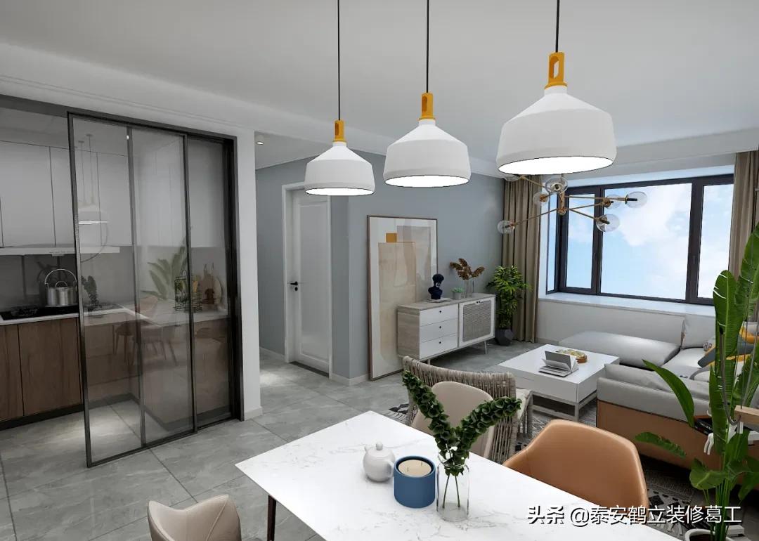 105复式楼现代轻奢装修风格,开元盛世硕园117平东户装修