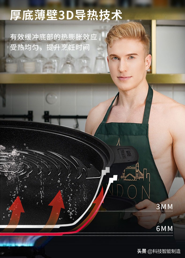 没有一口好锅,如何展现我大厨的手艺,七层昂贵涂层就为一口好锅