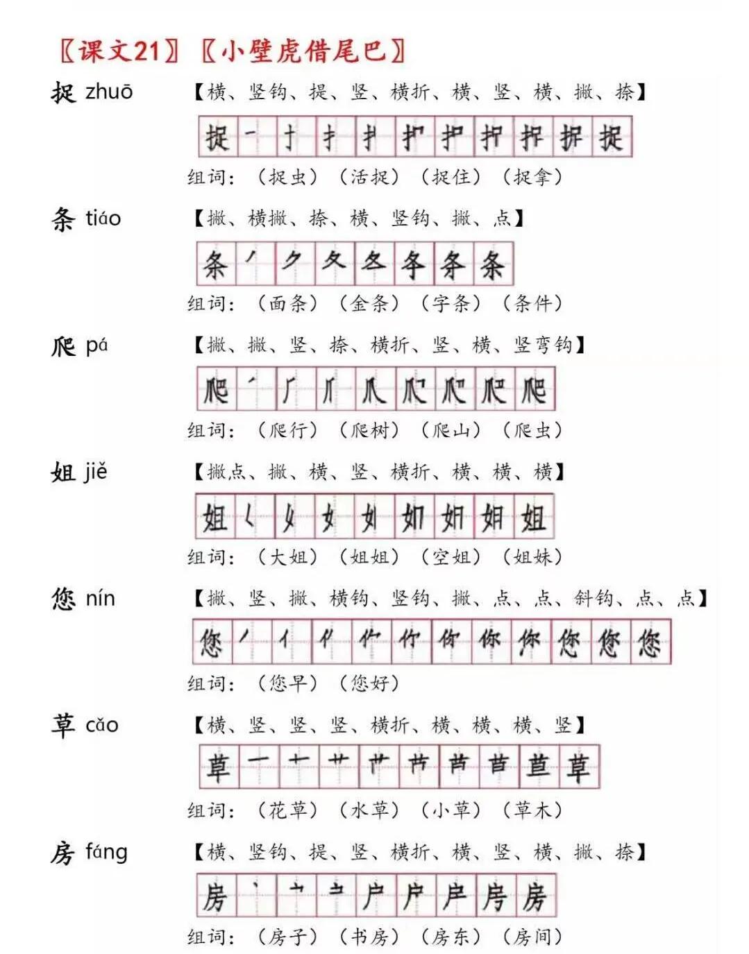 一年级下册语文第四课猜字谜组词,部编版一年级语文下册形近字组词