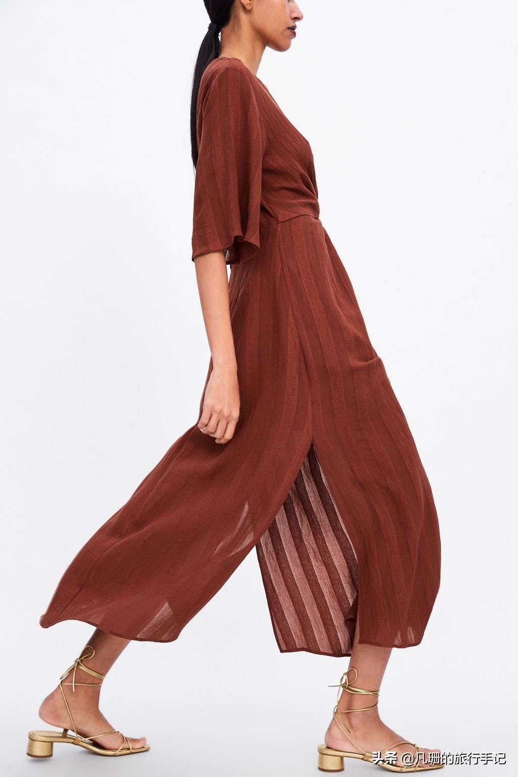 度假风绿色连衣裙,法式桔梗仙女裙​