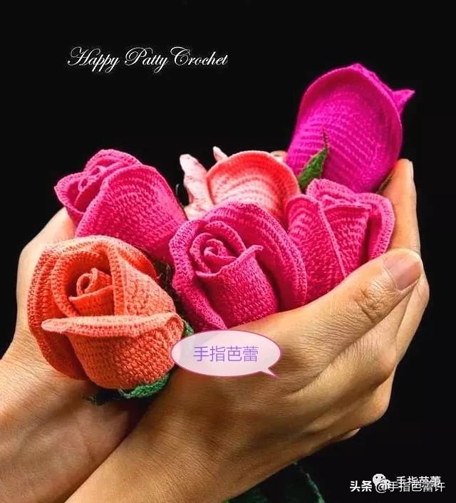 针织玫瑰花视频,缝玫瑰花针织教程