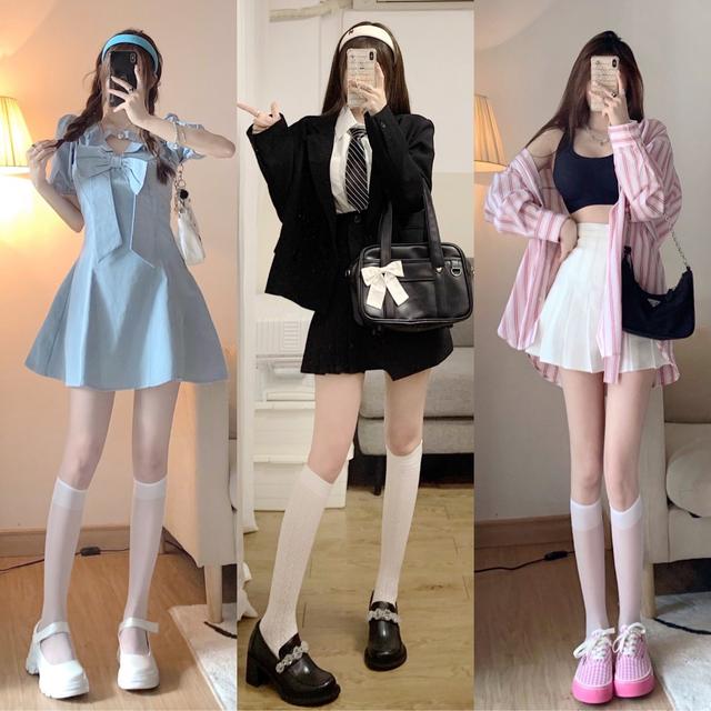 夏天小腿百搭袜最新款网红,穿上显瘦显白清凉又百搭小腿袜