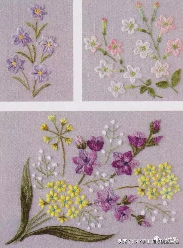手工刺绣39款简单荷花刺绣图样,刺绣手工diy素材