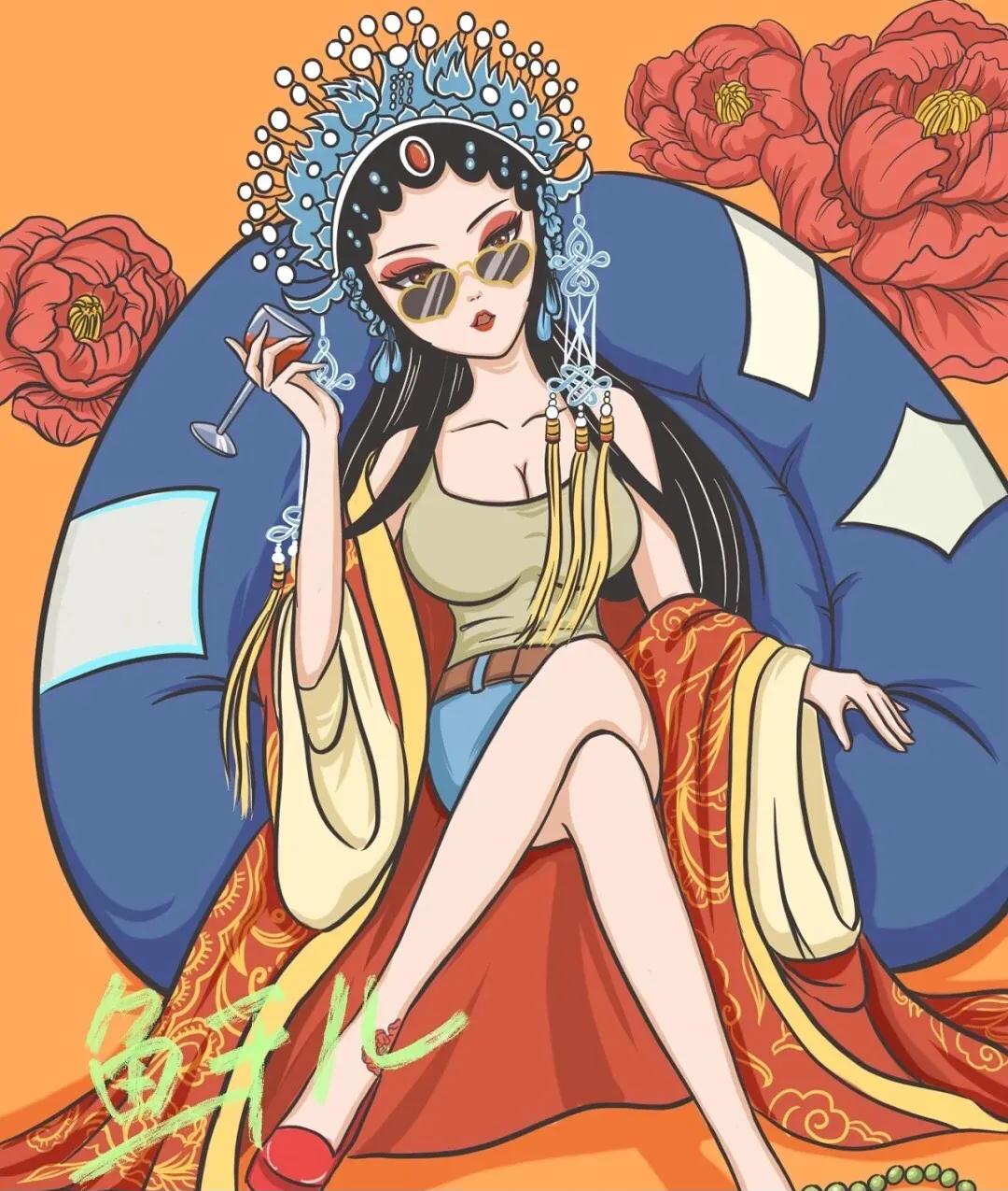 国潮风图片旗袍,国潮风图片背景