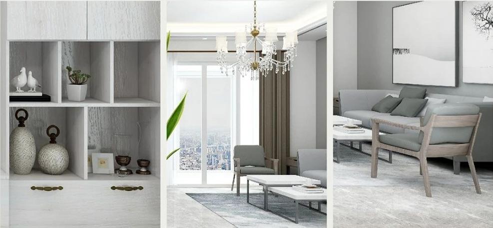 大王椰米兰灰橡适合黑白灰风格吗,大王椰白橡